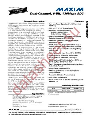 MAX19507ETM+ datasheet  